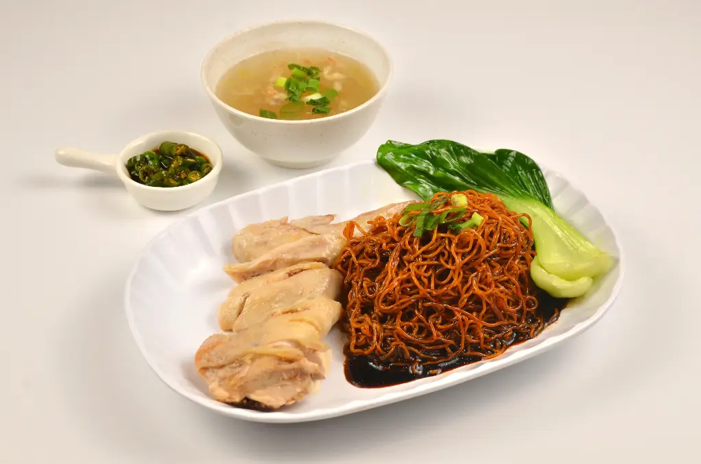 Steamed Chicken Wonton Noodles