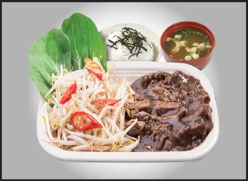 [616] Black Pepper Beef Teppanyaki Set